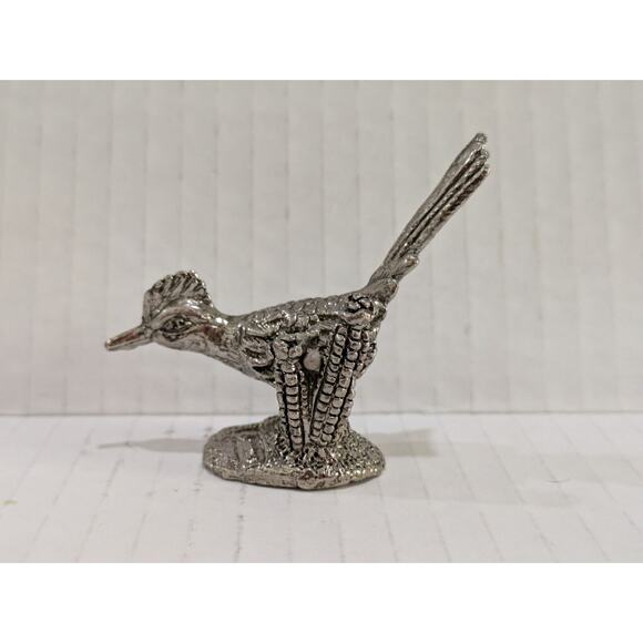 MINIATURE PEWTER JC Road Runner Pheasant Bird Figurine - Picture 6 of 6